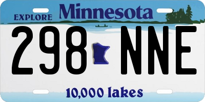 MN license plate 298NNE