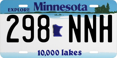 MN license plate 298NNH