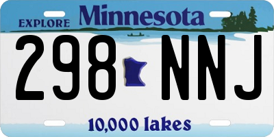 MN license plate 298NNJ
