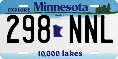 MN license plate 298NNL