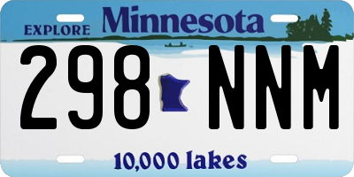MN license plate 298NNM