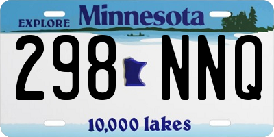 MN license plate 298NNQ