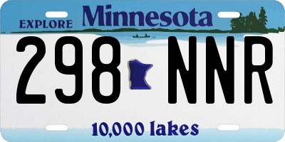 MN license plate 298NNR