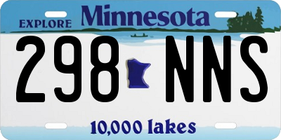 MN license plate 298NNS