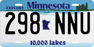 MN license plate 298NNU
