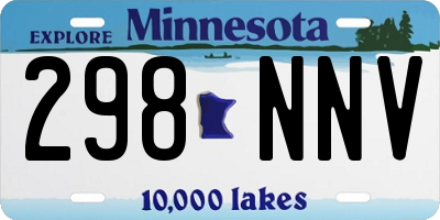 MN license plate 298NNV