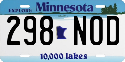 MN license plate 298NOD