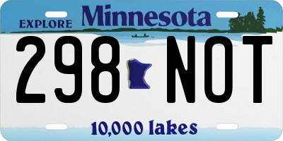 MN license plate 298NOT