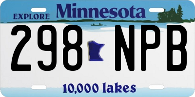 MN license plate 298NPB