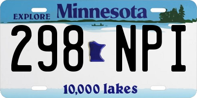 MN license plate 298NPI