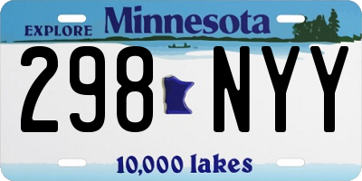 MN license plate 298NYY