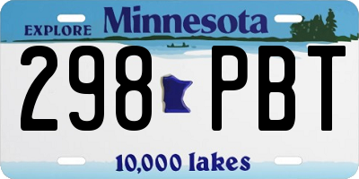 MN license plate 298PBT