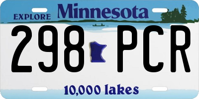 MN license plate 298PCR