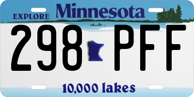 MN license plate 298PFF