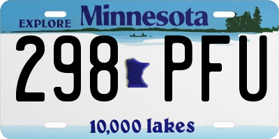 MN license plate 298PFU