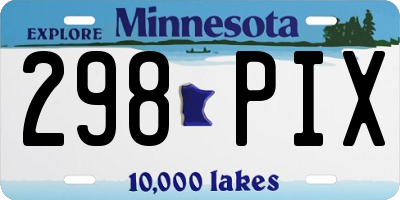 MN license plate 298PIX