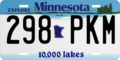 MN license plate 298PKM