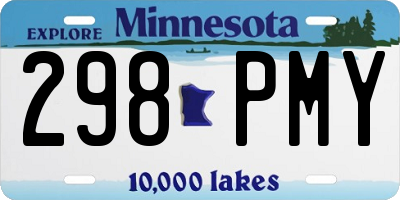 MN license plate 298PMY