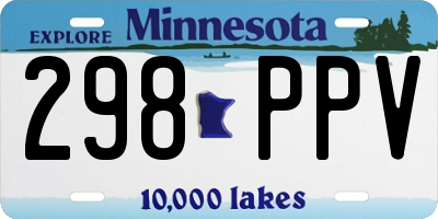 MN license plate 298PPV