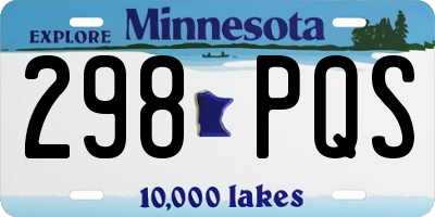 MN license plate 298PQS