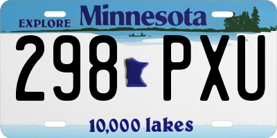 MN license plate 298PXU