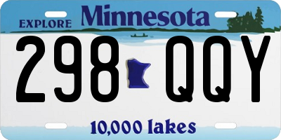 MN license plate 298QQY
