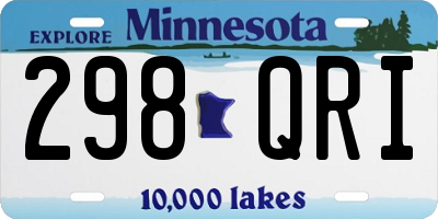 MN license plate 298QRI