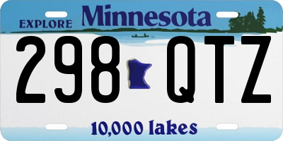 MN license plate 298QTZ