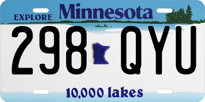 MN license plate 298QYU