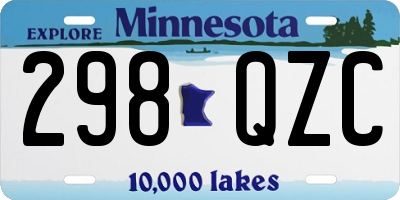 MN license plate 298QZC