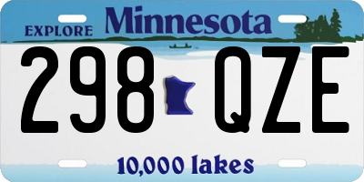 MN license plate 298QZE