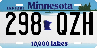 MN license plate 298QZH