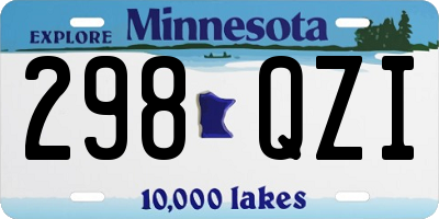 MN license plate 298QZI