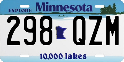MN license plate 298QZM