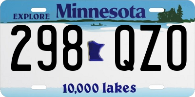 MN license plate 298QZO