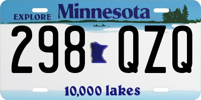 MN license plate 298QZQ