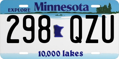 MN license plate 298QZU