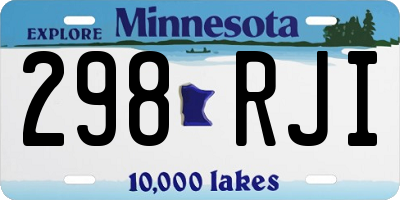 MN license plate 298RJI