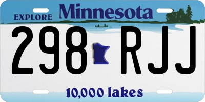 MN license plate 298RJJ