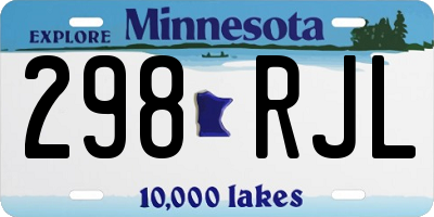 MN license plate 298RJL