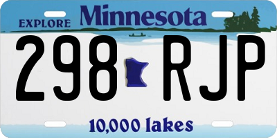 MN license plate 298RJP