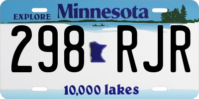 MN license plate 298RJR