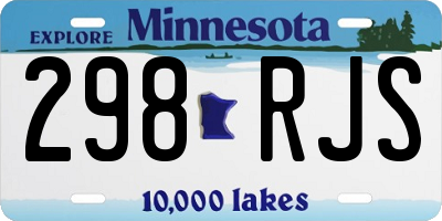 MN license plate 298RJS
