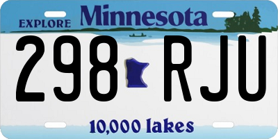 MN license plate 298RJU
