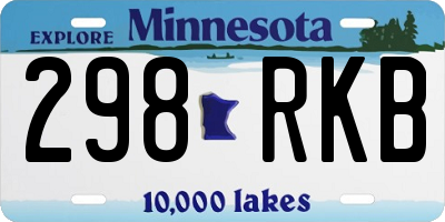 MN license plate 298RKB