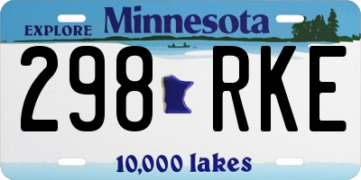 MN license plate 298RKE