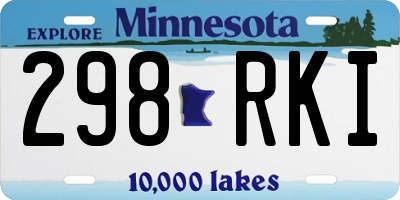 MN license plate 298RKI