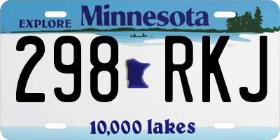 MN license plate 298RKJ