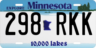MN license plate 298RKK