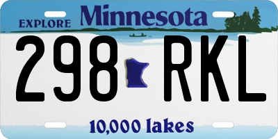 MN license plate 298RKL